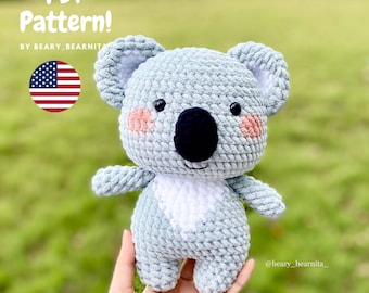 Chuky Koala crochet pattern. Amigurumi crochet pattern. Koala plushie. Koala. PDF file.