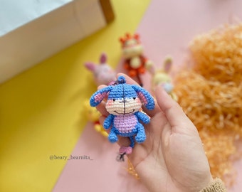 かぎ針編みキーホルダーパターンセット：あみぐるみプーさんフレンズ