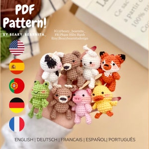 Tiny Animal Amigurumi Crochet Pattern (PDF File)