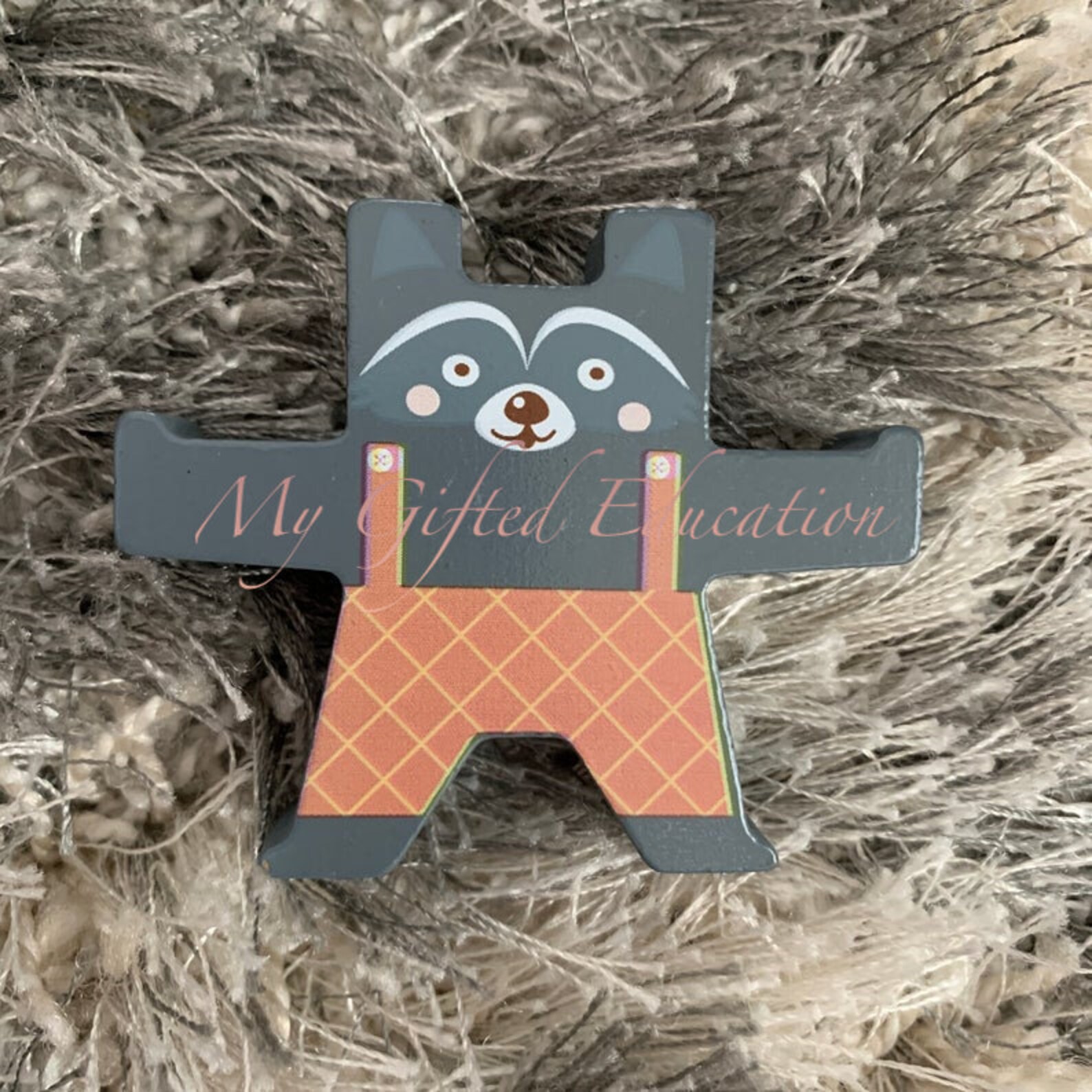 Wooden Stacking Balance Bears Mixed Color Wood Balance Game Etsy