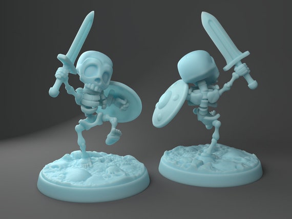 Susse Skelett Krieger Ritter Held Zwillingsgottin 3d Etsy