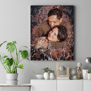 Romantic Anniversary, Engagement Portrait, Gift To Mom, Couple Portrait, Romantic Portrait, From Photo, Birthday Gift, Birthday Present