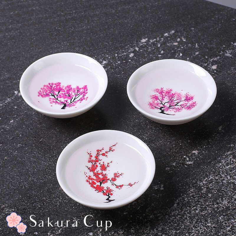 Color Change Magic Tea Cup Cold//Hot Cherry Plum Peach Blossom display Sake Cup