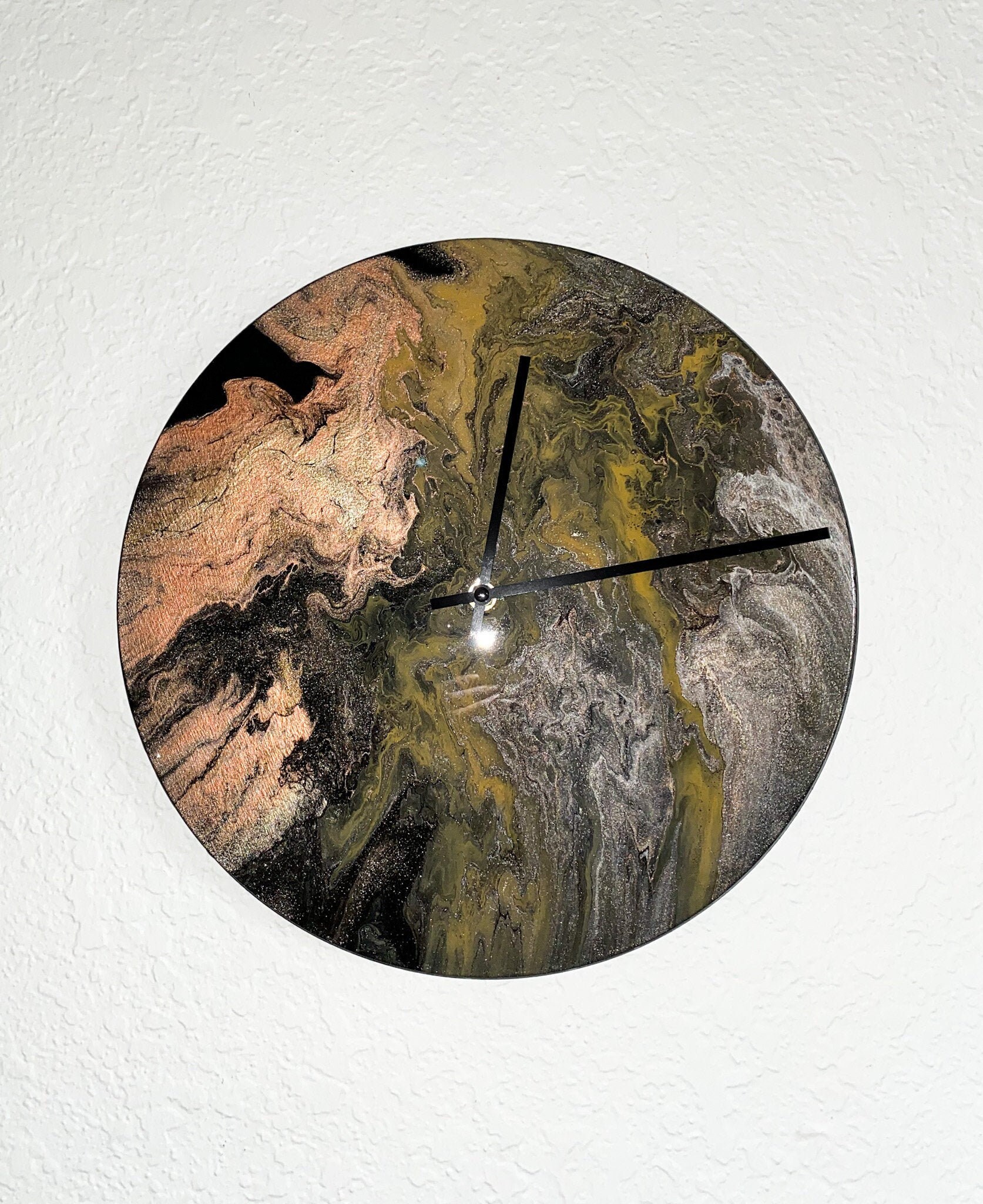 Rose Gold & Gold Wall Clock Etsy