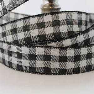 Kerst bedraad lint 41 yards zwart wit buffel geruit trendy boerderij 1,5" breed. kransen, strikken, feest, geschenken. lage/goedkope kosten