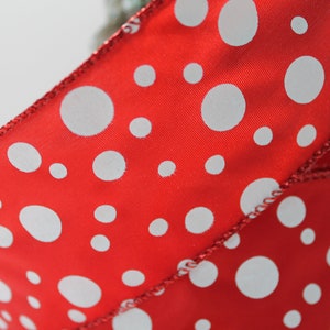 Weihnachtliches Band 10 Meter Urlaub, 2.5 Inch, Polka Dots.