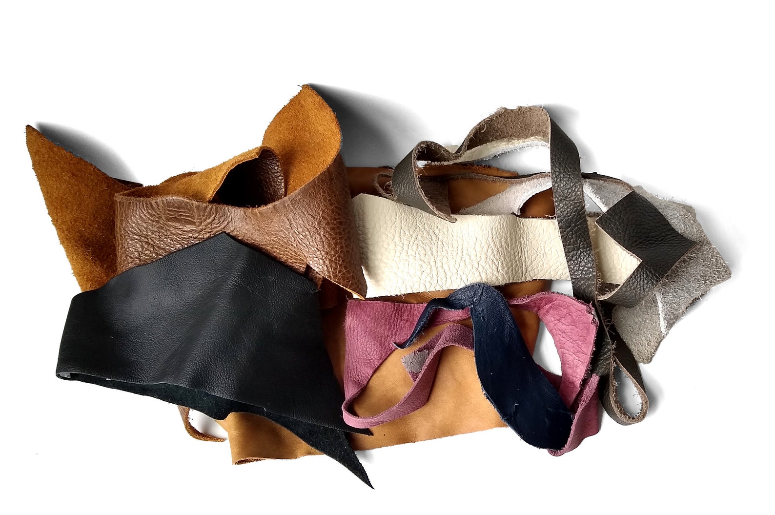 Assorted Leather Pieces 100 Genuine USA SOURCED Mixed Animal Full
