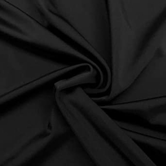 Black Performance Lycra Fabric: Nylon Spandex Blend, USA Made