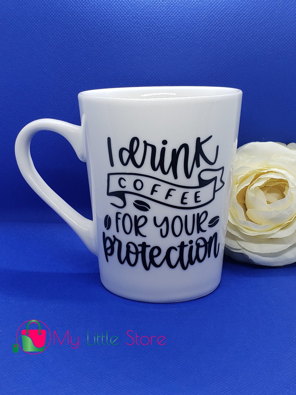 Coffee Mug Permanent Vinyl Design 14oz Mug Graphic Mugs Etsy