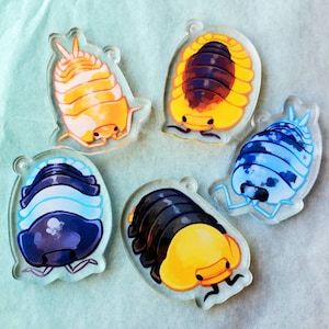 Isopod acrylic keychains