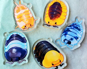 Isopod acrylic keychains