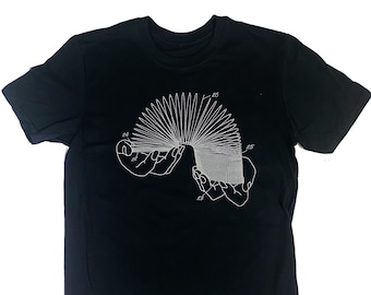 Slinky Patent - Black with Metallic Silver Ink - T-Shirt