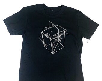 Take Out Box Patent - Black with Metallic Silver Ink - T-Shirt