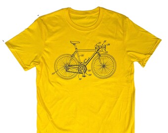 10-Speed Bicycle Patent - Yellow - T-shirt - Project + Patent
