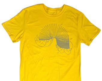 Slinky Patent - Yellow with Silver Ink - T-Shirt