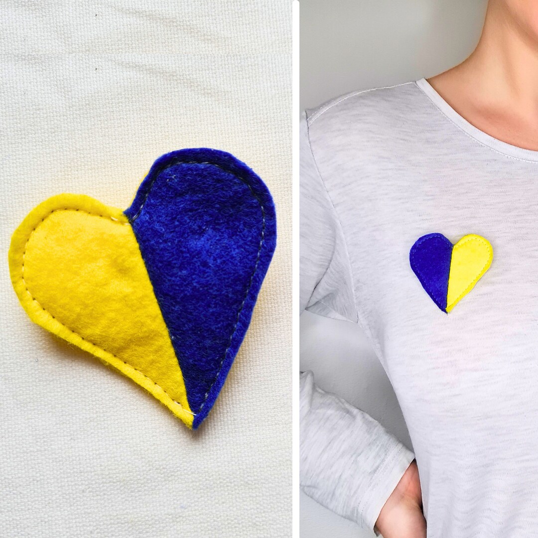 Gemeinsam für die Ukraine Falttasche mit Herzen-Muster - Rosa