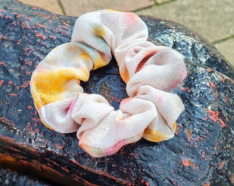 Scrunchie Haargummi orange rot grün violette Ethno  blau gelb orange Batik Haarband Zopfgummi handmade Deutschland Freundin Geschenk Sommer