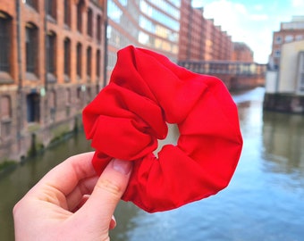 Scrunchie hair tie small red hair band braid handmade Germany gift girlfriend daughter valentine gift