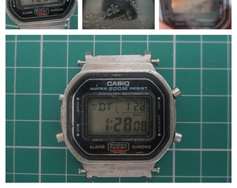 Casio G-Shock DW-5600 (691), Casio alarm crono DW5600 (691) tornillo trasero para piezas o reparación, casio tornillo, G shock, Casio Japón