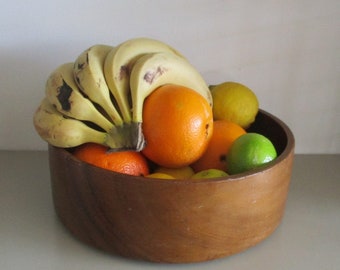 Coupe à fruits en bois. saladier en bois, saladier vintage, vaisselle en bois, bol de service en bois, bols en bois, saladier champêtre