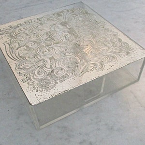 WMF Cromargan Germany S-Collection Box ,WMF Sigrid Kupetz, Sigrid Kupetz perspex WMF Cromargan Jewelry Box.
