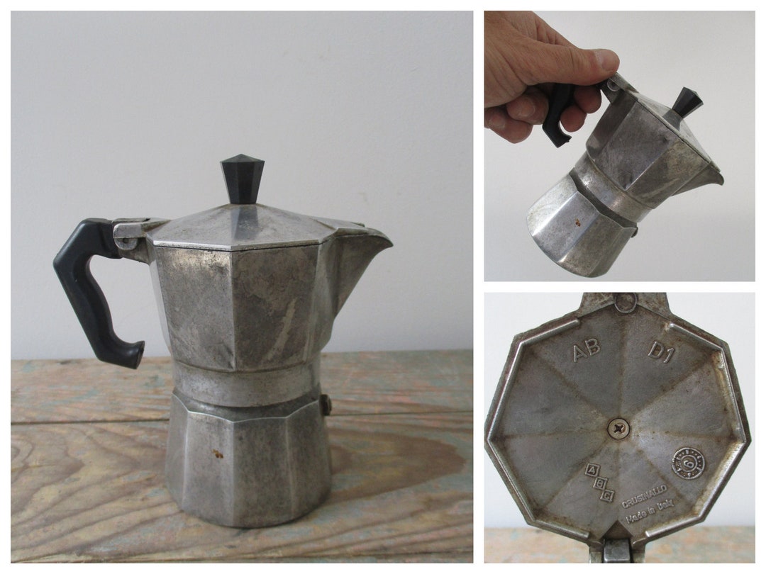 Vintage Coffee Maker Aluminum Tourist Espresso Maker Metal Coffee Maker  Espresso Pot Rustic Home Decor Retro Kitchen Decor 