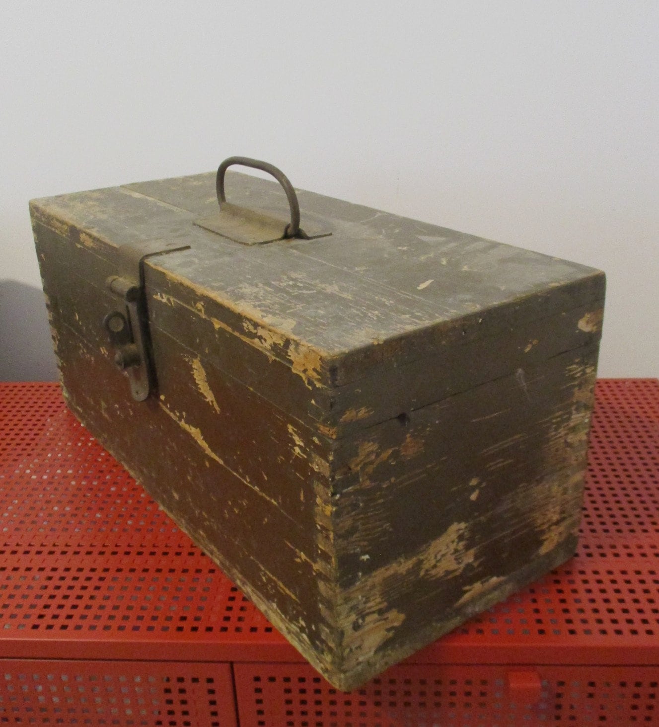 Wooden Carpenter's Tool Chest, Toolbox, Utility Chest , wooden tool chest , carpenters chest  , Industrial Chic, Israeli carpenters tool box