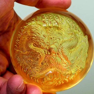 透明な金色の装飾品　tittot Tittot glass - Etsy 日本