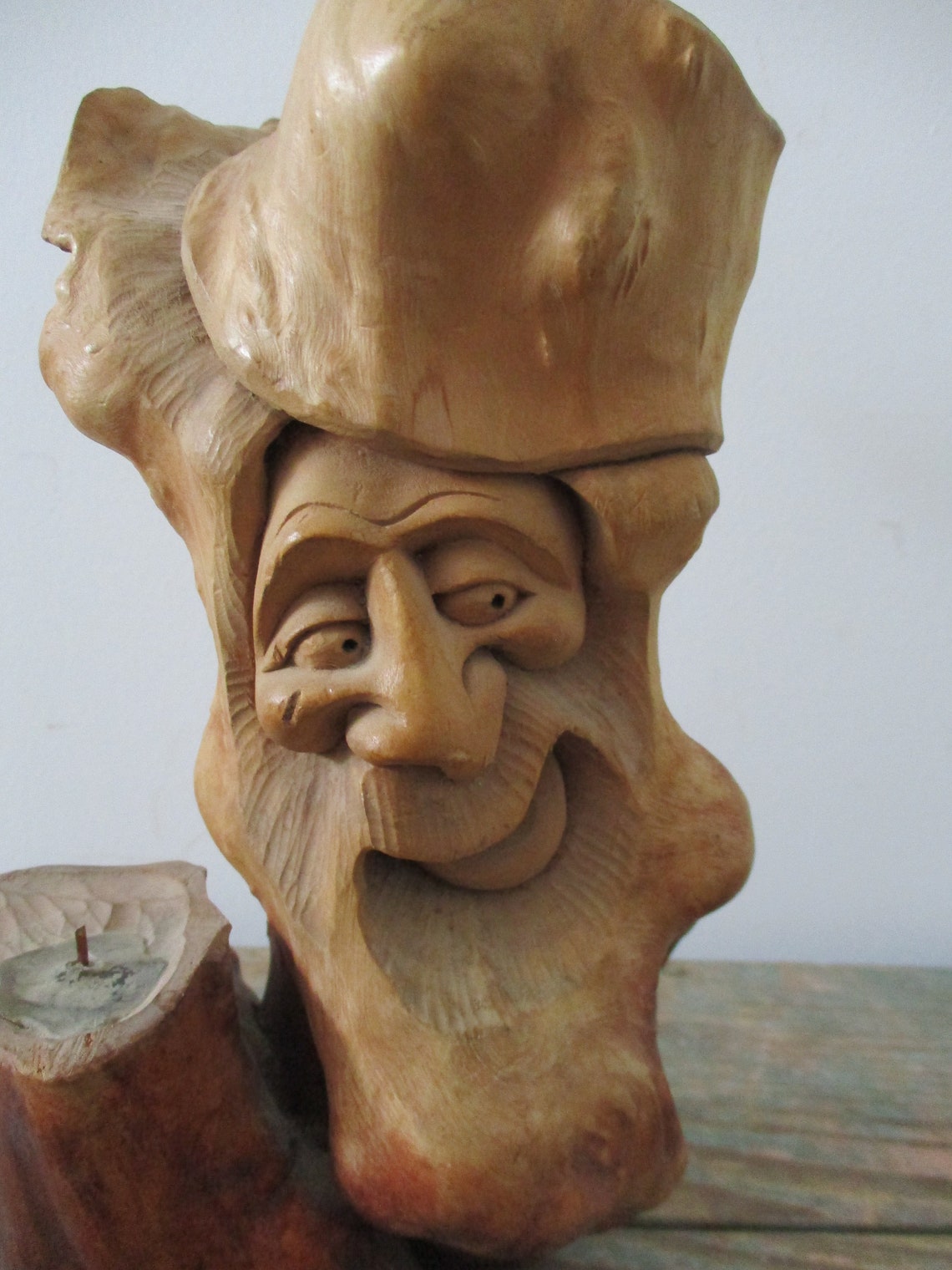 Hand Carved German Wood Man Face Tree Spirits GermanFolk art Etsy