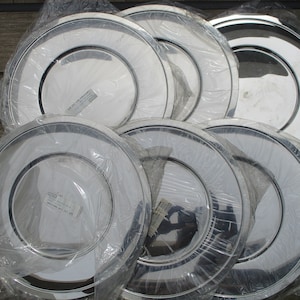 Jean Couzon Under plates  , French Chargers ,18/10   under plates plates ,  under plates MCM French  dinner sous plat set Round Jean Couzon