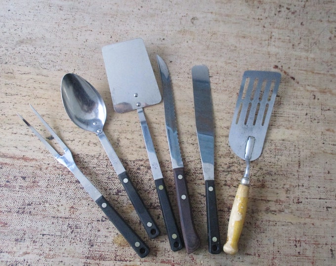 Flint Kitchen Utensils, Spoon, Fork, Spatula, Knife, Spreader Spatula