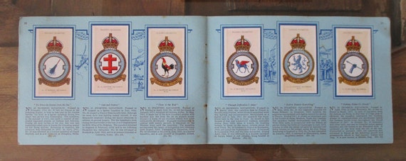 John Player Cigarette Cards , RAF Badges. 1937. Full Album. John Player  Tobacco Cards Trade Cards. R.A.F, Pilots Gift, John Player and Sons