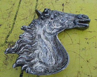 Vintage ring dish , horse head ring dish by ,equestrian ring dish, horse head coin dish, equestrian ashtray ,equestrian decor .