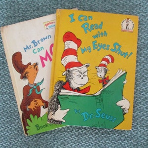 Dr. Seuss first edition lot  vintage Dr. Seuss,Mr Brown can Moo can you , I can read with my eyes shut