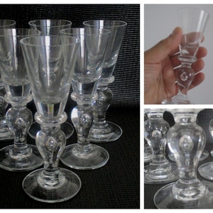 Kosta Boda Pippi clear glass schnapps  glass with controlled bubble by Walter Hickman,scandinavian glass