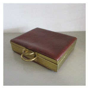 Leather Jewelry Box, Storage Box Retro leather Jewelry Box Textile Velvet, Vintage Antique Decorative Storage, Home Decor