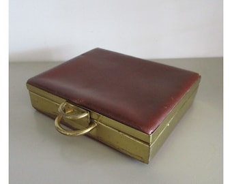Leder Schmuckkasten, Aufbewahrungsbox Retro Leder Schmuckkästchen Textilsamt, Vintage Antik Dekorative Aufbewahrung, Home Decor