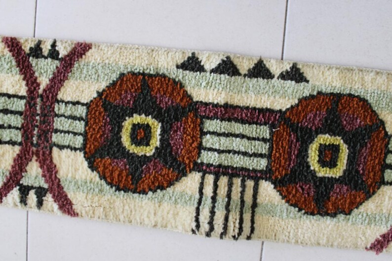 Round Israeli Rugs Modernist Art Rug Israel 1960s ,israeli Vintage Woven Wall Rug,vintage ...