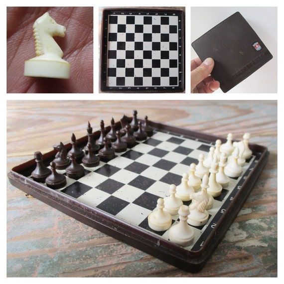 Travel Chess Set pocket Chess Set vintage Chess Etsy