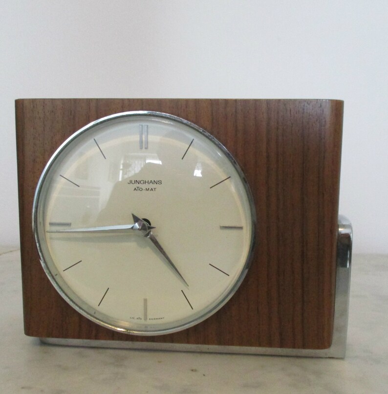 JUNGHANS Desk Clockmcm Desk Clock Bauhaus Desk Clock Etsy
