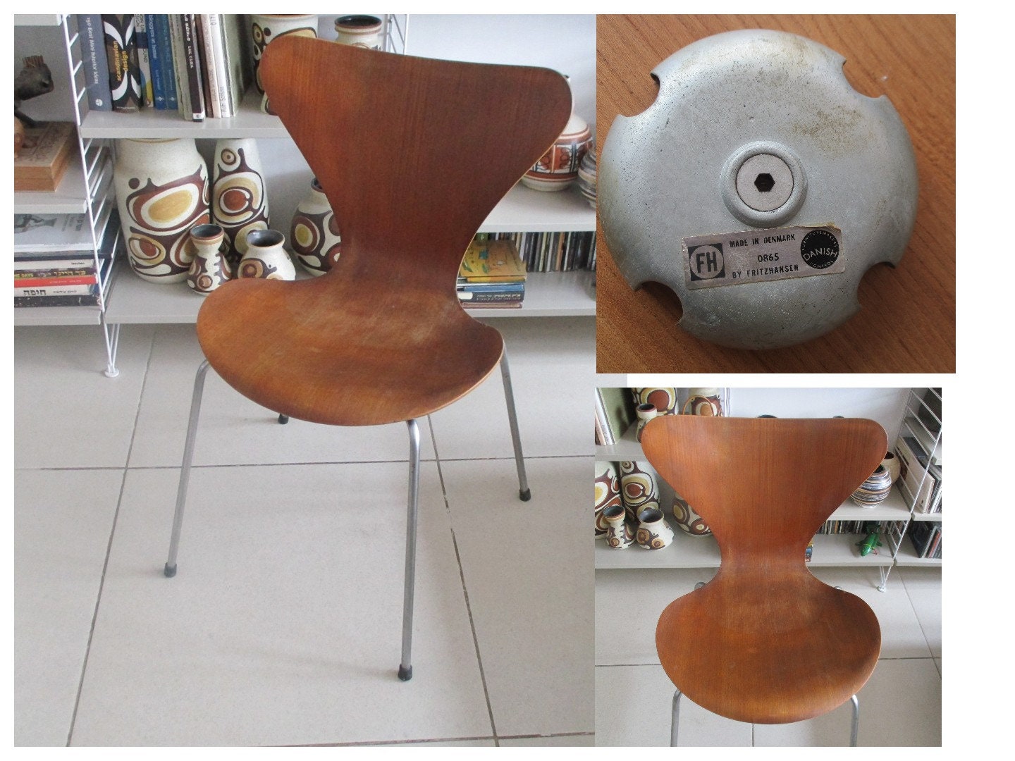 Fritz Hansen Model 1582 Wingback Lounge Chair Danish Mid