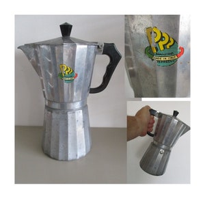 Machine à expresso italienne sur la cuisinière, cafetière à moka, percolateur à expresso, expresso italien vintage, Nouva ITAL express,