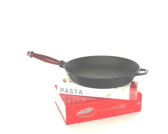 Hoyang Polaris Norway Cast Iron skillet, wood handle Polaris Norway Cast iron Fry Pan, Large cast iron frying pan,Polaris Norway cookware