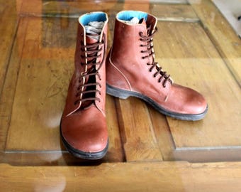 Infantry combat boots, IDF infantry Brown combat boots,Israeli vintage army boots, Para boots.