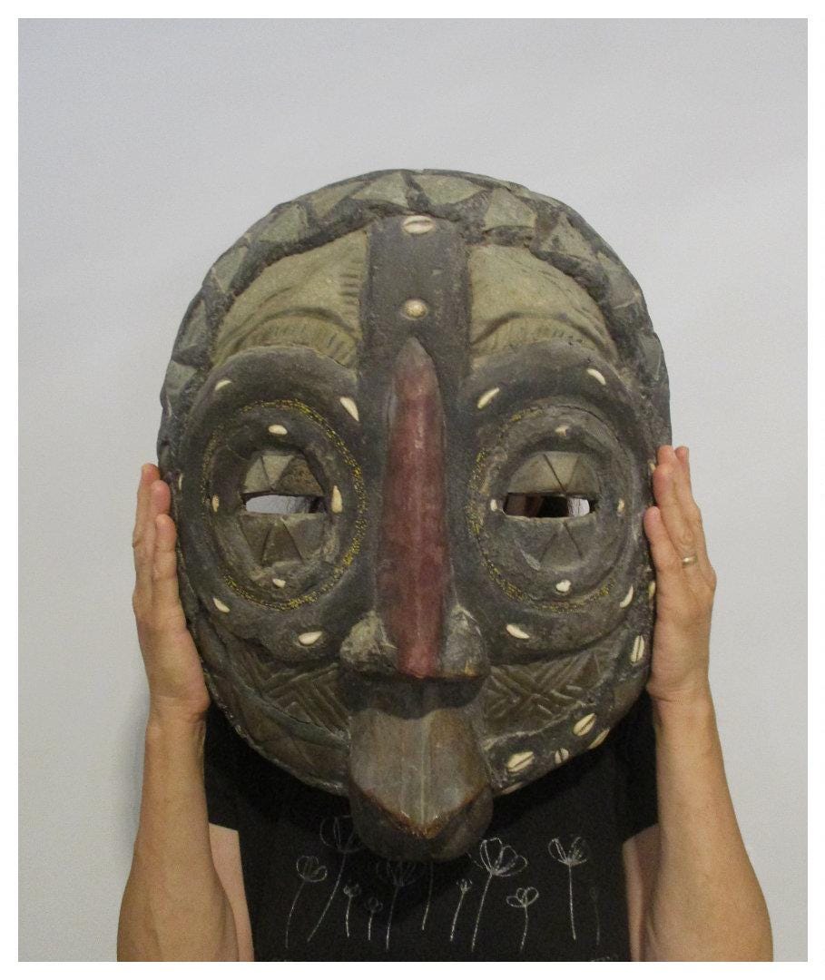 その他 AichiExpo African Masks & Statues Figure Large Antique African Mask , African Mask,tribal Mask,african Folk