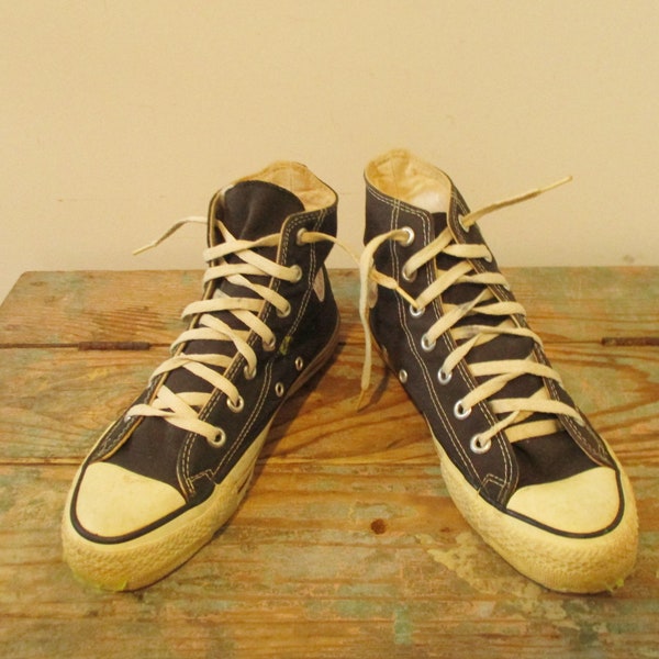 Vintage High Top zwart Converse Chuck Taylor Schoenen USA Made 5 1980s, Converse all star, Chuck Taylor Schoenen, vintage Converse U.S.A