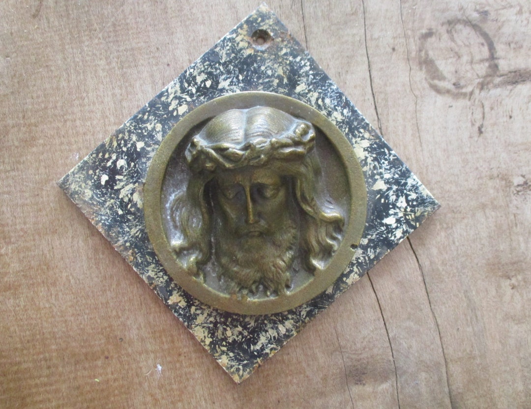 Jesus Christ Crown of Thorns Wall Plaque, Religious Art Deco ...