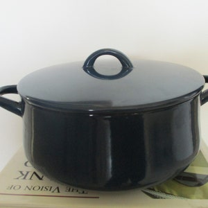 Dansk Blue Enamel stock Pot with Lid. Scandinavian Cookware. Mid-century Modern Kitchenware ,Dansk enamel, Dansk kitchenware .