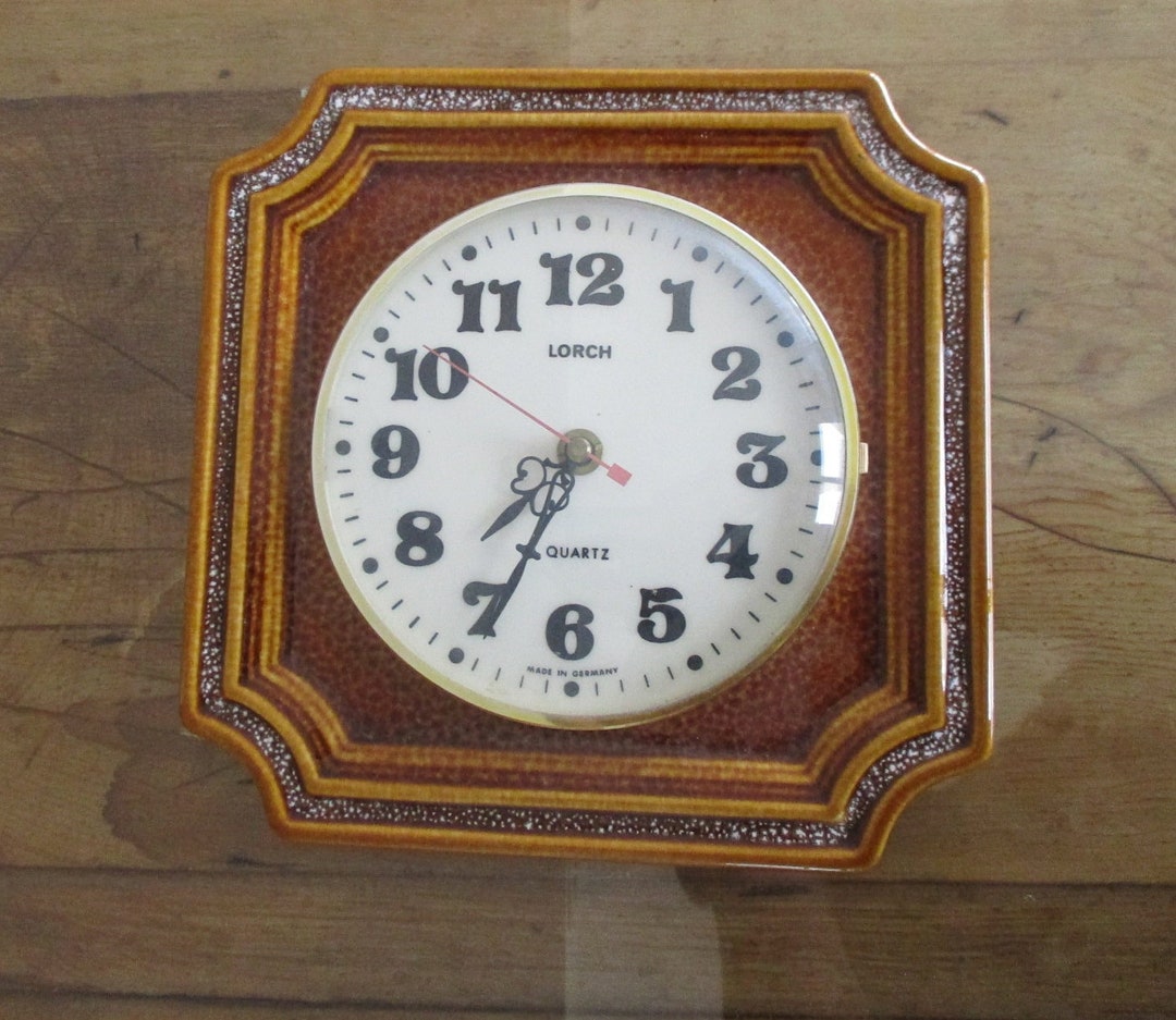 Ceramic Kitchen Clock german Ceramic Clock MCM Ceramic Wall Etsy