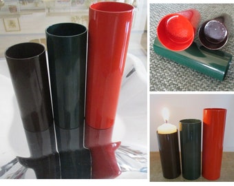 Cylinder Candle Holders, Mid Century, Modern Scandinavian Decor, Cylinder Candlesticks, Scandinavian  cylinder candleholders